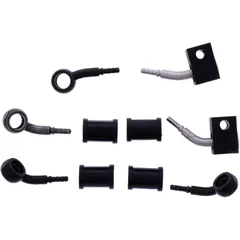 Bremsschlauch Stahlflex Kit Anschluss schwarz 3 - teilig passend für: Kawasaki Z