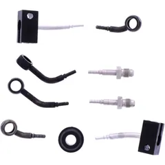 Bremsschlauch Stahlflex Kit Anschluss schwarz 4 - teilig passend für: Kawasaki Z