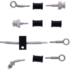 Bremsschlauch Stahlflex Kit Anschluss silber 4 - teilig passend für: Suzuki AN