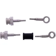 Bremsschlauch Stahlflex Kit silber 2-teilig