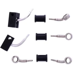 Bremsschlauch Stahlflex Kit Anschlüsse silber 3-teilig