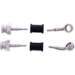 Bremsschlauch Stahlflex Kit 2-teilig silber mit Anschluss