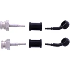 Bremsschlauch Stahlflex Kit mit schwarzen Anschlussstücken 2-teilig