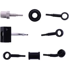 Bremsschlauch Stahlflex 3-teilig Kit mit schwarzen Anschlüssen