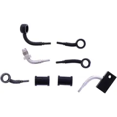Stahlflex Bremsschlauch Kit mit schwarzen Anschlüssen 3-teilig