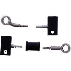 Bremsschlauch Stahlflex Kit Anschluss Silber 2-teilig