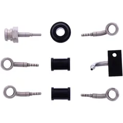 Bremsschlauch Stahlflex Kit Anschlüsse silber 3-teilig für Motorräder 7576153