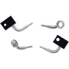 Bremsschlauch Stahlflex Kit 2-teilig mit silbernen Anschlüssen