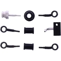 Bremsschlauch Stahlflex Kit Edelstahl schwarz 3-teilig