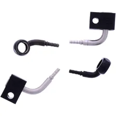 Bremsschlauch Stahlflex Kit mit schwarzen Anschlüssen, 2-teilig