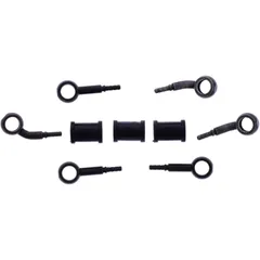 Bremsschlauch Stahlflex Kit mit schwarzen Anschlüssen 3-teilig