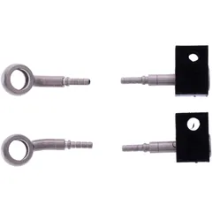 Bremsschlauch Kit 2-teilig aus Stahlflex in Silber