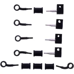 Stahlflex Bremsschlauch Kit mit schwarzen Anschlüssen 5-teilig