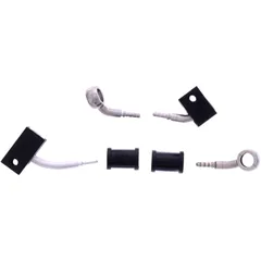 Bremsschlauch Stahlflex Kit mit silbernen Anschlussstücken 2-teilig
