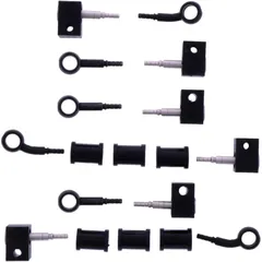Bremsschlauch Stahlflex Kit mit schwarzen Anschlüssen 6-teilig