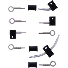 Bremsschlauch Stahlflex Kit Fittings silber 5-teilig