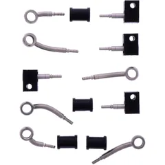 Bremsschlauch Stahlflex Kit silber 5-teilig für Motorräder