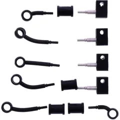 Stahlflex Bremsschlauch Kit mit schwarzen Anschlüssen 5-teilig 7576179