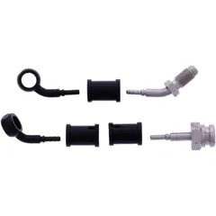 Bremsschlauch Stahlflex Kit 2-teilig mit schwarzen Anschlüssen