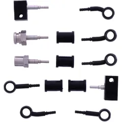 Bremsschlauch Stahlflex Kit 5-teilig mit schwarzen Anschluss