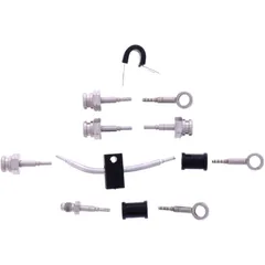 Bremsschlauch Stahlflex Set mit Silberne Anschlüssen 5-teilig