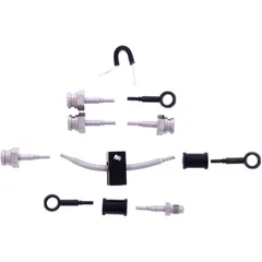 Bremsschlauch Stahlflex Kit Zubehör schwarz 5-teilig