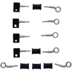 Bremsschlauch Stahlflex Kit silber 5-teilig