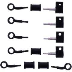 Bremsschlauch Stahlflex Kit mit schwarzen Anschlussstücken 5-teilig