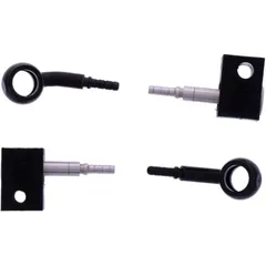 Braided Steel Brake Hose Kit Fittings Black 2 Piece 7576200