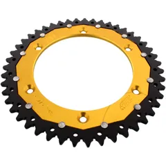 Kettenrad Dual 46Z Teilung 520 gold ZF Innendurchmesser 125 Lochkreis 150 passend für: Husqvarna FE, FC, TE