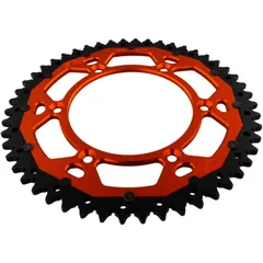 Rear sprocket dual 50 tooth pitch 520 orange ZF inner diameter 125 bolt spacing 150 for: Husqvarna FE, FC, TE