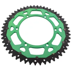 Rear sprocket dual 52 tooth pitch 520 green