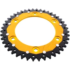 Rear sprocket dual 44 tooth pitch 520 gold ZF inner diameter 134 bolt spacing 160 for: Honda CBR, VTR