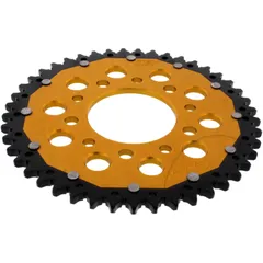 Rear sprocket dual 45 tooth pitch 525 gold ZF inner diameter 080 bolt spacing 110 for: Honda CB, VT, XRV