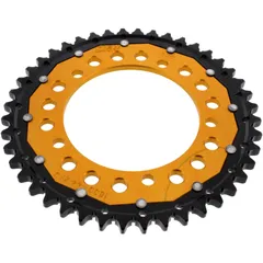 Kettenrad Dual 44Z Teilung 530 gold ZF Innendurchmesser 120 Lochkreis 140 passend für: Triumph Tiger, Sprint, Daytona