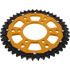 Kettenrad Dual 44Z Teilung 530 gold ZF Innendurchmesser 080 Lochkreis 104 passend für: Kawasaki ZRX, ZX - 9R, ZX - 12R