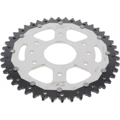 Rear sprocket dual 44 tooth pitch 520 silver ZFD89044SLV
