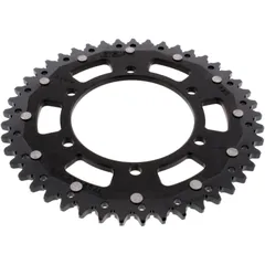 Rear sprocket dual 45 tooth pitch 525 black ZF inner diameter 120 bolt spacing 140 for: Triumph Bonneville, Thruxton, Scrambler