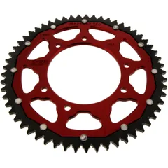 Kettenrad Dual 57Z Teilung 428 rot ZF Innendurchmesser 105 Lochkreis 125 passend für: F. B Mondial SMX, HPS, Flat Track