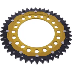 Rear sprocket dual 44 tooth pitch 525 gold ZFD1044GLD