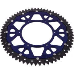 Rear sprocket dual 62z pitch 420 bluE
