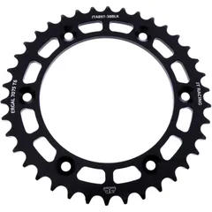 Alu - Kettenrad 38Z Teilung 520 schwarz JT Innendurchmesser 125 Lochkreis 150 passend für: Husqvarna FE, FC, TE