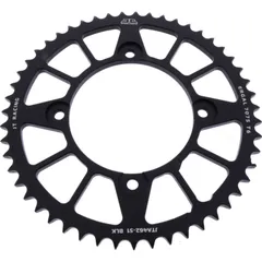 Rear sprocket alu 51 tooth pitch 428 black