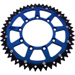 Kettenrad Dual 50Z Teilung 520 blau ZF Innendurchmesser 105 Lochkreis 124 passend für: TM Racing EN, MX