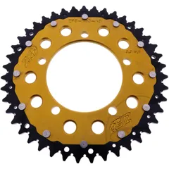 Kettenrad Dual 43Z Teilung 520 gold ZF Innendurchmesser 100 Lochkreis 120 passend für: Aprilia RS, RSV, Tuono