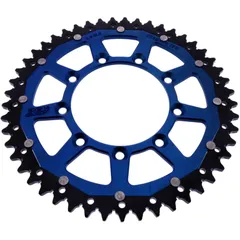 Kettenrad Dual 49Z Teilung 520 blau ZF Innendurchmesser 105 Lochkreis 124 passend für: TM Racing EN, MX