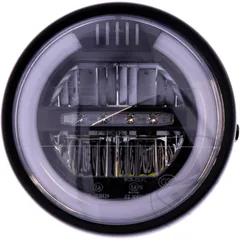 LED Scheinwerfer 6 1/2 Zoll schwarz für Motorräder