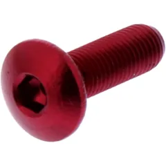 DOME HEAD BOLT JMP BOLT M4X0.5MM 12MM RED ALUMINIUM