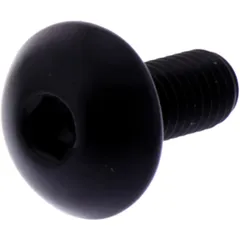 DOME HEAD BOLT M5X0.8MM 12MM BLACK ALUMINIUM