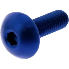 DOME HEAD BOLT M5X0.8MM 16MM ALUMINIUM BLUE for motorcycles